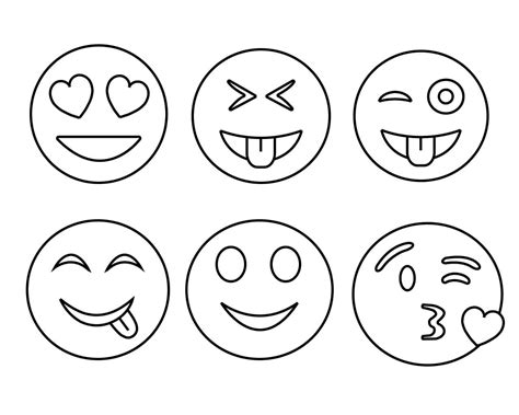 emoji coloring sheet|Emoji Coloring Pages